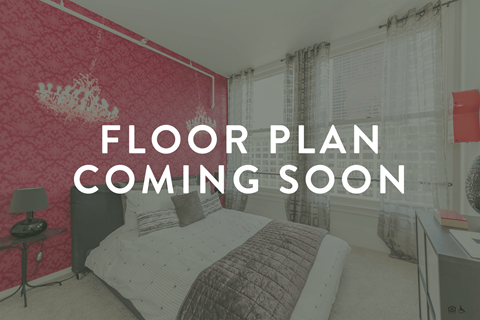 Floor plan for 1 bed, 1 bath, 800 sqft